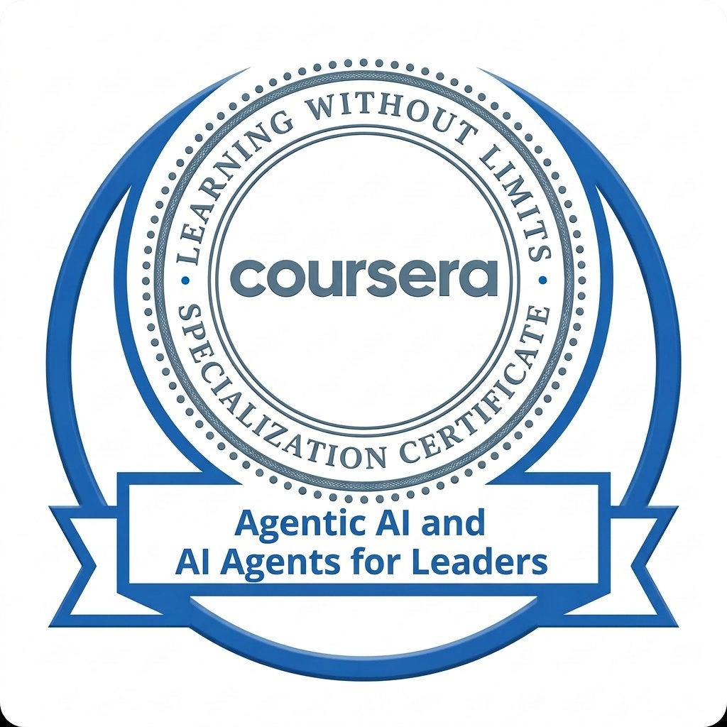 Coursera – Agentic AI and AI Agents for Leaders